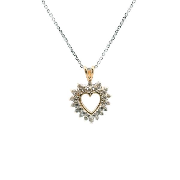 Estate 14KY Diamond Heart Pendant Kiefer Jewelers Lutz, FL