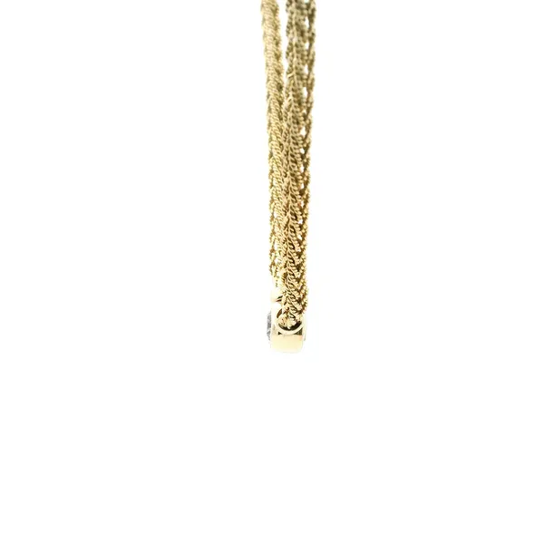 Estate 14KY Bezel Set Diamond Necklace Image 4 Kiefer Jewelers Lutz, FL