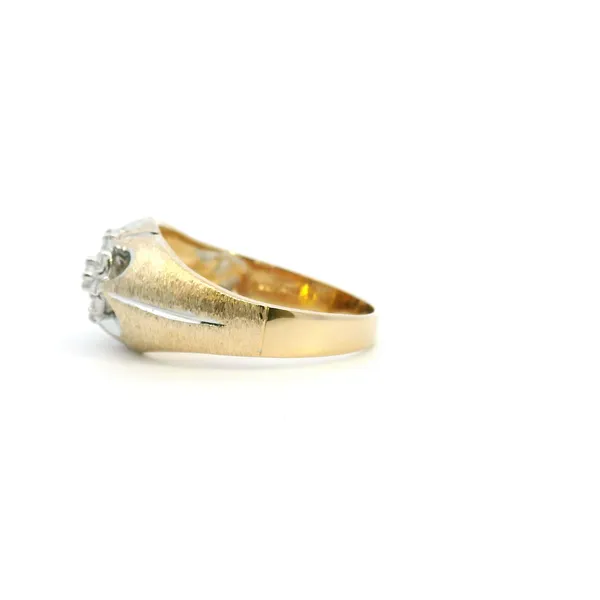 Estate 14KYW 0.50CTW Mens Diamond Cluster Ring Image 4 Kiefer Jewelers Lutz, FL