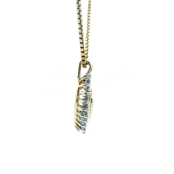 Estate 10KY Mother and Child Diamond Heart Pendant Image 3 Kiefer Jewelers Lutz, FL