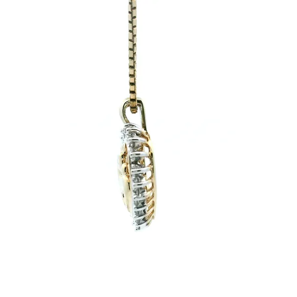 Estate 10KY Mother and Child Diamond Heart Pendant Image 4 Kiefer Jewelers Lutz, FL
