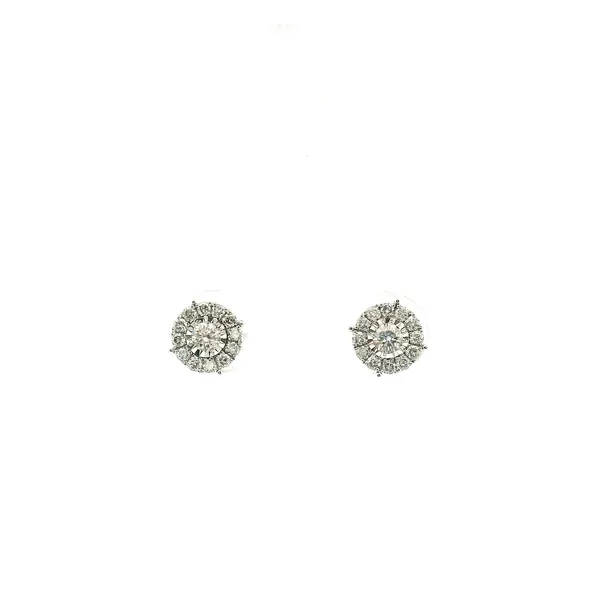 Estate 14KW 0.25CTW Diamond Illusion Halo Stud Earrings Kiefer Jewelers Lutz, FL
