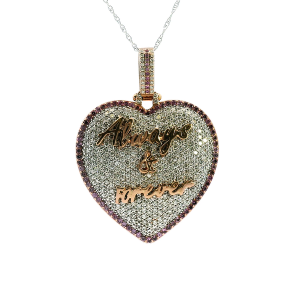 Estate 10KR 2CTW Diamond Pave Heart 