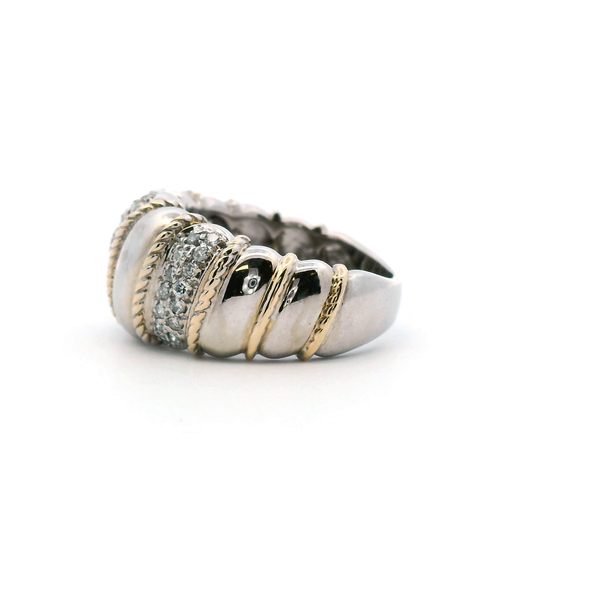 Estate 14KWY 0.50CTW Diamond Pave Domed Fashion Ring Image 4 Kiefer Jewelers Lutz, FL