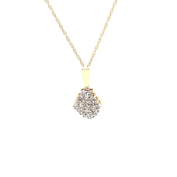 14K Estate Diamond Cluster Pendant Kiefer Jewelers Lutz, FL