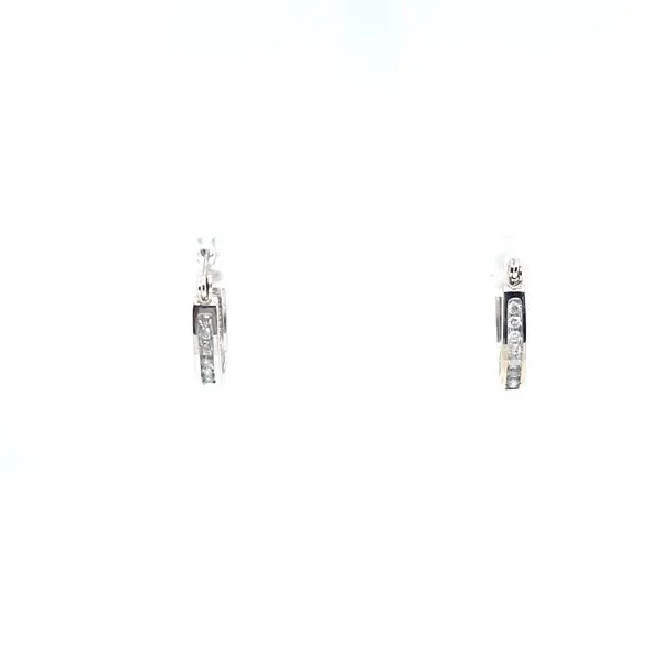 KW Estate Diamond Hoop Earrings Kiefer Jewelers Lutz, FL