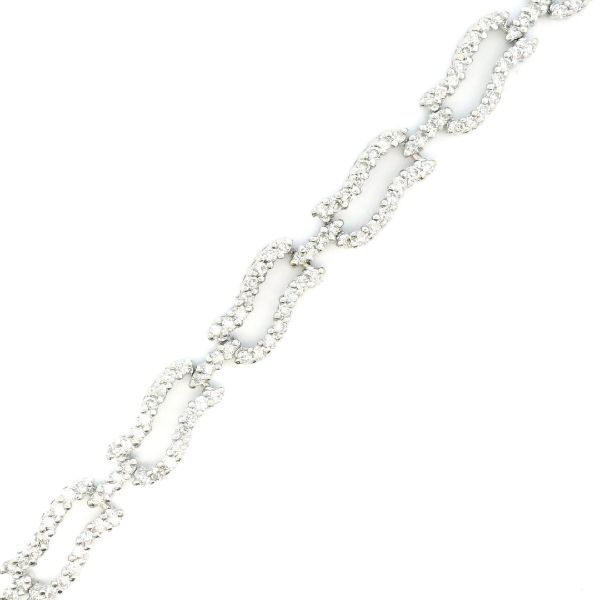 Estate 18KW 2CTW Diamond Fancy Link Bracelet Kiefer Jewelers Lutz, FL