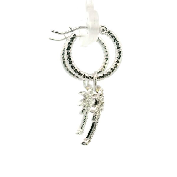 Estate 14KW Diamond Pave Palm Tree Earring Charms Image 3 Kiefer Jewelers Lutz, FL