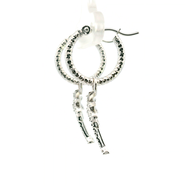 Estate 14KW Diamond Pave Palm Tree Earring Charms Image 4 Kiefer Jewelers Lutz, FL