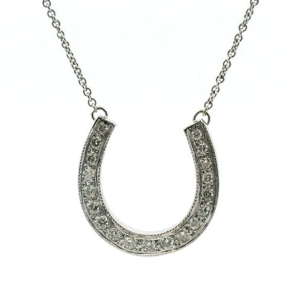 Estate 14KW 0.50CTW Horseshoe Necklace Kiefer Jewelers Lutz, FL