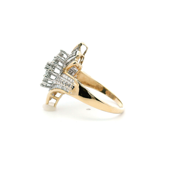 Estate 10KY 0.50CTW Diamond Cluster Fashion Ring Image 4 Kiefer Jewelers Lutz, FL