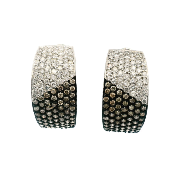 18KW Black & White Diamond Earrings Kiefer Jewelers Lutz, FL