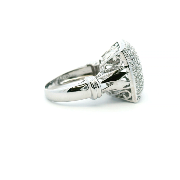 Estate 14KW 1CTW Diamond Squared Cluster Ring Image 3 Kiefer Jewelers Lutz, FL
