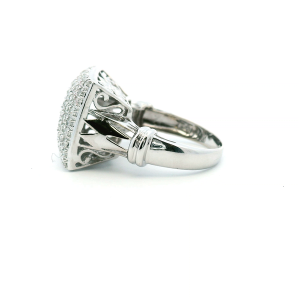 Estate 14KW 1CTW Diamond Squared Cluster Ring Image 4 Kiefer Jewelers Lutz, FL