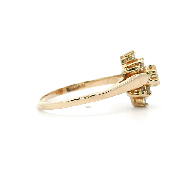 Estate 14KY 0.25CTW Diamond Cluster Ring Image 3 Kiefer Jewelers Lutz, FL