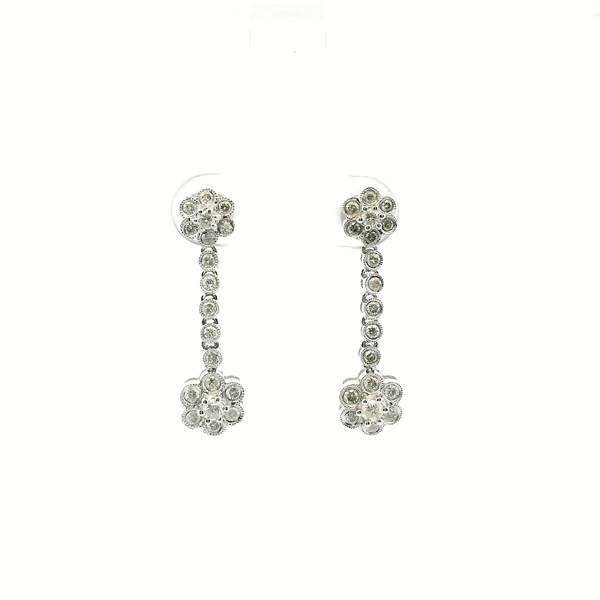 Estate 14KW 0.40CTW Diamond Florida Drop Earrings Kiefer Jewelers Lutz, FL