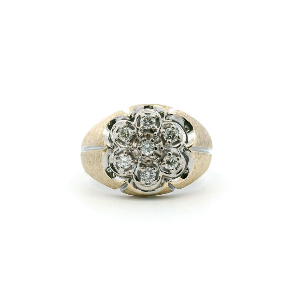 Estate 10KYW Diamond Cluster Men's Ring Kiefer Jewelers Lutz, FL
