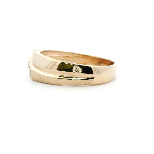 Estate 14KY Diamond Four Stone Wedding Band Image 4 Kiefer Jewelers Lutz, FL