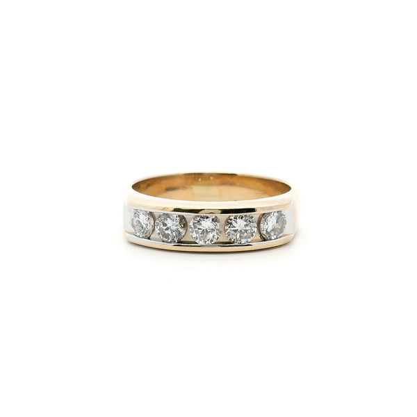 Estate 14KY 0.50CTW Five Stone Channel Wedding Band Kiefer Jewelers Lutz, FL