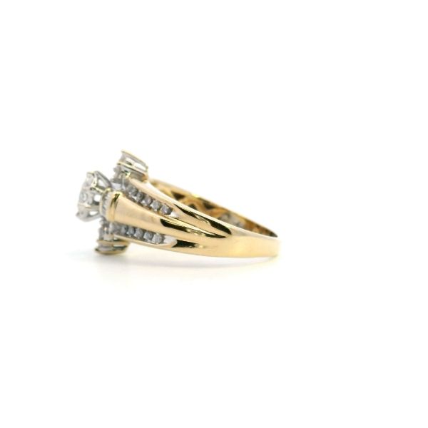 Estate 14KY 0.50CTW Diamond Marquise Engagement Ring Image 4 Kiefer Jewelers Lutz, FL