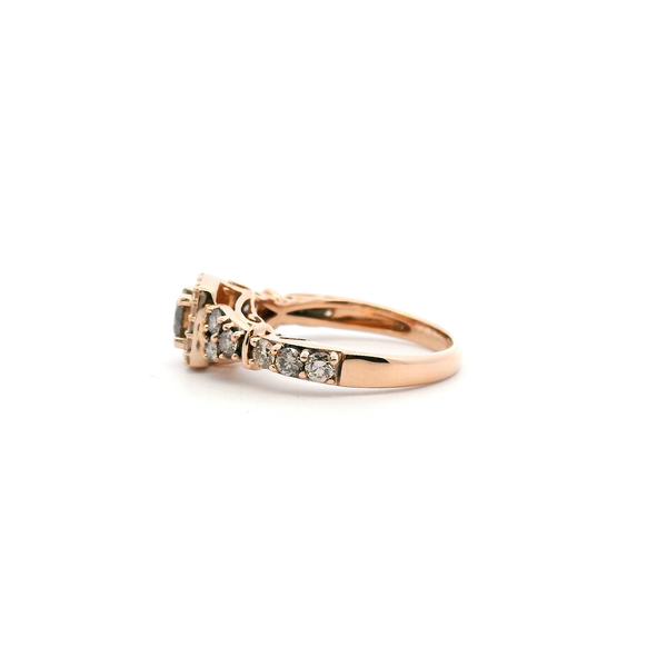Estate 14KR 0.87CTW Brown and White Diamond Levian Ring Image 4 Kiefer Jewelers Lutz, FL