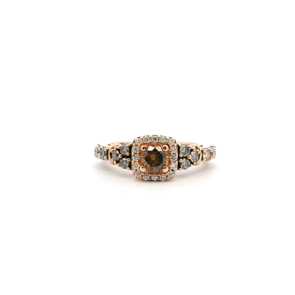 Estate 14KR 0.87CTW Brown and White Diamond Levian Ring Kiefer Jewelers Lutz, FL