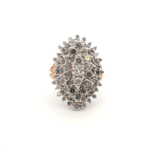 Estate 14KY 3.0CTW Diamond Cluster Cocktail Ring Kiefer Jewelers Lutz, FL