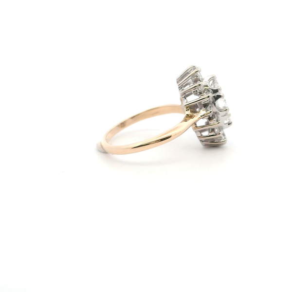 Estate 14KY 0.75CTW Diamond Vintage Navette Style Cluster Ring Image 4 Kiefer Jewelers Lutz, FL
