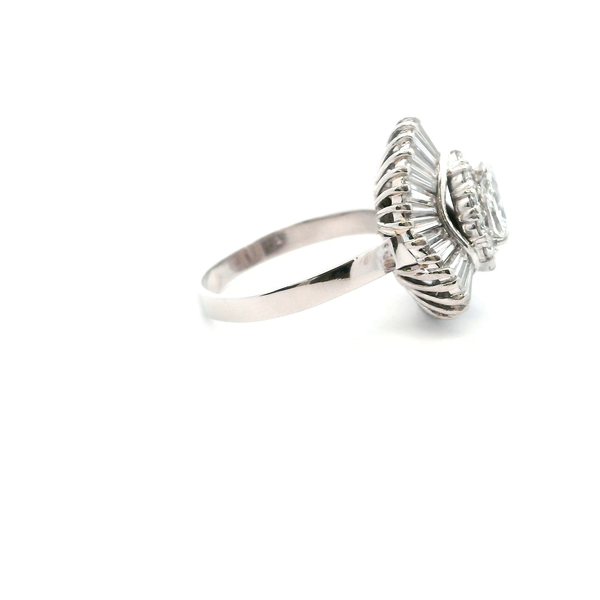 Estate Plat 3CTW Pear Shape Diamond Fashion Ring Image 4 Kiefer Jewelers Lutz, FL