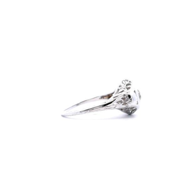 Estate 18KW Diamond Filigree Vintage Style Ring Image 4 Kiefer Jewelers Lutz, FL