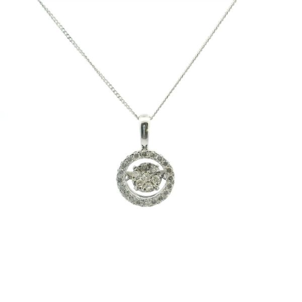 Estate 10KW 0.44CTW Shimmering Cluster Diamond Necklace Kiefer Jewelers Lutz, FL