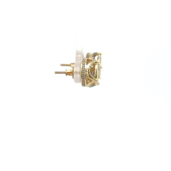 Estate 1CTW Pave Cluster Stud Earrings Image 3 Kiefer Jewelers Lutz, FL
