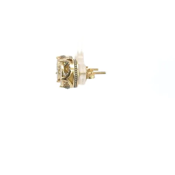 Estate 1CTW Pave Cluster Stud Earrings Image 4 Kiefer Jewelers Lutz, FL
