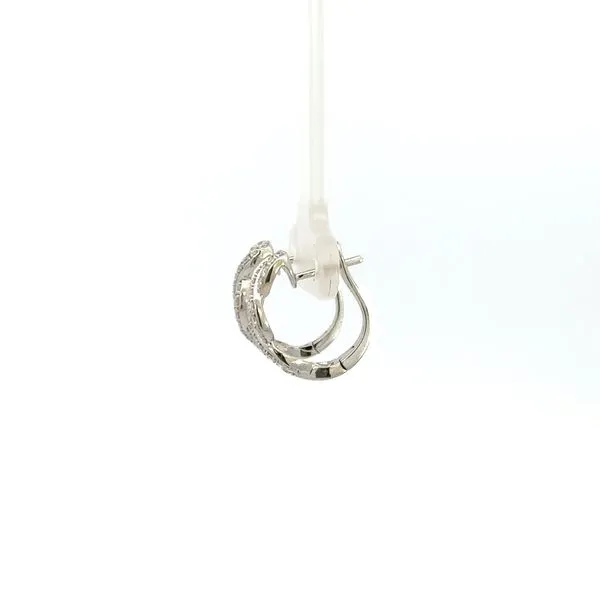 Estate 1ctw Diamond Hoop Earrings Image 3 Kiefer Jewelers Lutz, FL