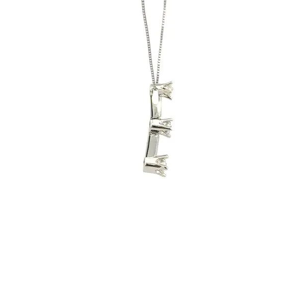 Estate 14KW .25ctw 3 Diamond Necklace Image 3 Kiefer Jewelers Lutz, FL