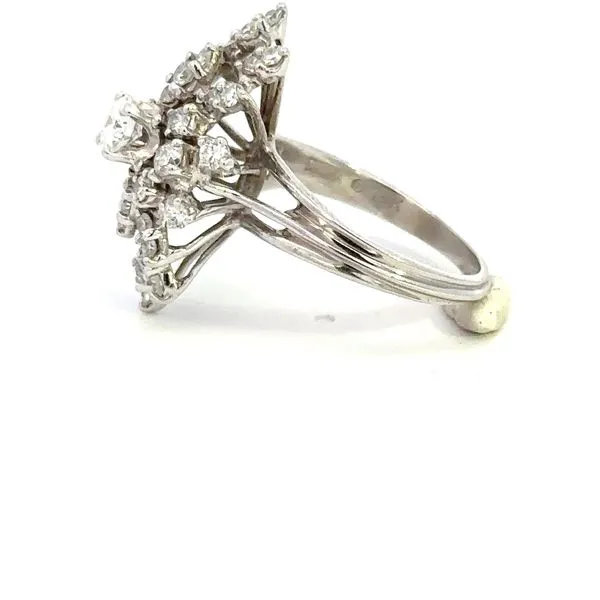 Estate 18KW 1.36ctw Diamond Waterfall Ring Image 2 Kiefer Jewelers Lutz, FL