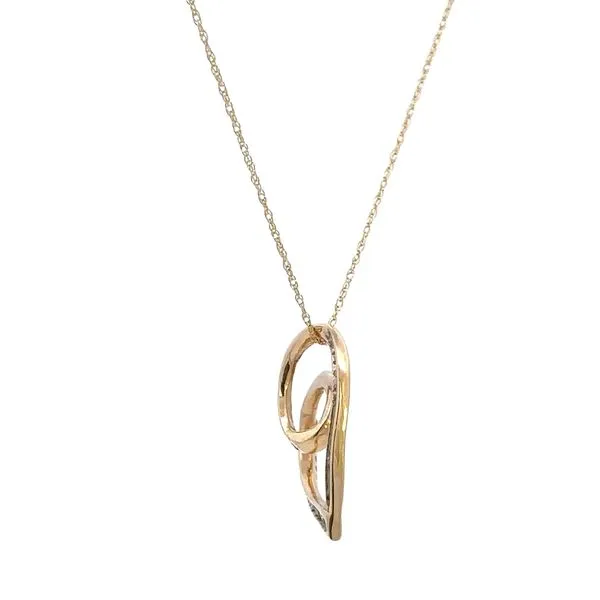 Estate 10KY Diamond Heart Pendant Image 4 Kiefer Jewelers Lutz, FL