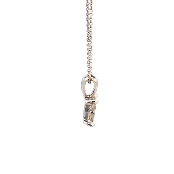 Estate 14KW Invisble Set Princess Cut Diamond Pendant Image 3 Kiefer Jewelers Lutz, FL