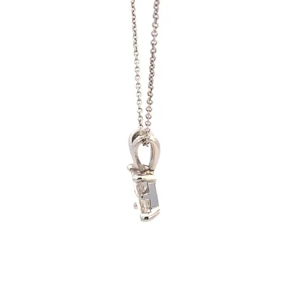 Estate 14KW Invisble Set Princess Cut Diamond Pendant Image 4 Kiefer Jewelers Lutz, FL