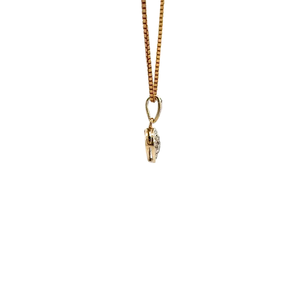 Estate 14K Diamond Heart Pendant Image 3 Kiefer Jewelers Lutz, FL