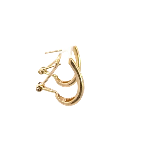 Estate 14K Diamond Hoop Earring Image 3 Kiefer Jewelers Lutz, FL