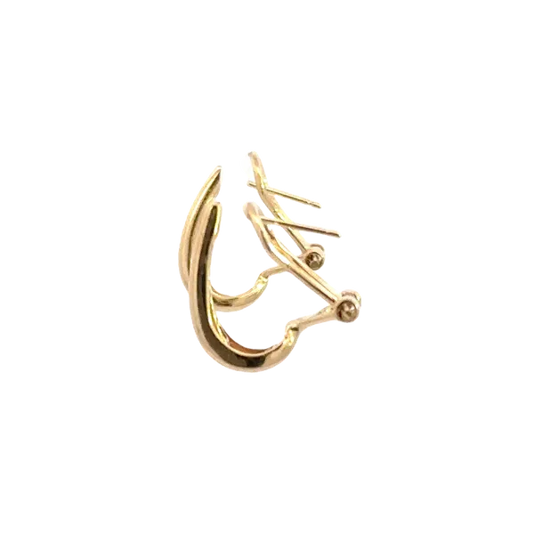 Estate 14K Diamond Hoop Earring Image 4 Kiefer Jewelers Lutz, FL