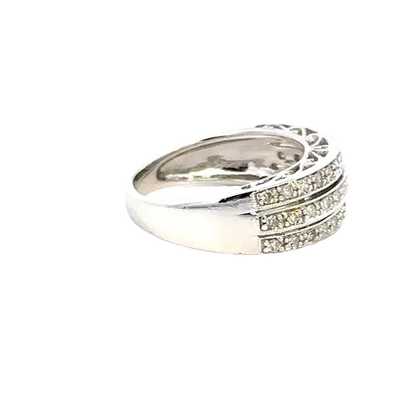 Estate 14K 3 Row Diamond Ring Image 3 Kiefer Jewelers Lutz, FL