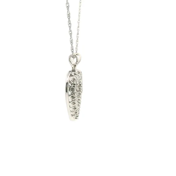 Estate 14KW Diamond Heart Pendant Image 3 Kiefer Jewelers Lutz, FL
