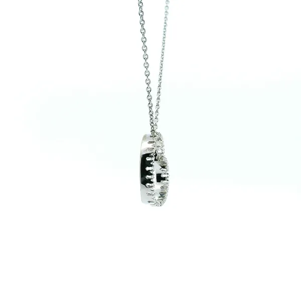 Estate 18KW Diamond Heart Pendant Image 3 Kiefer Jewelers Lutz, FL