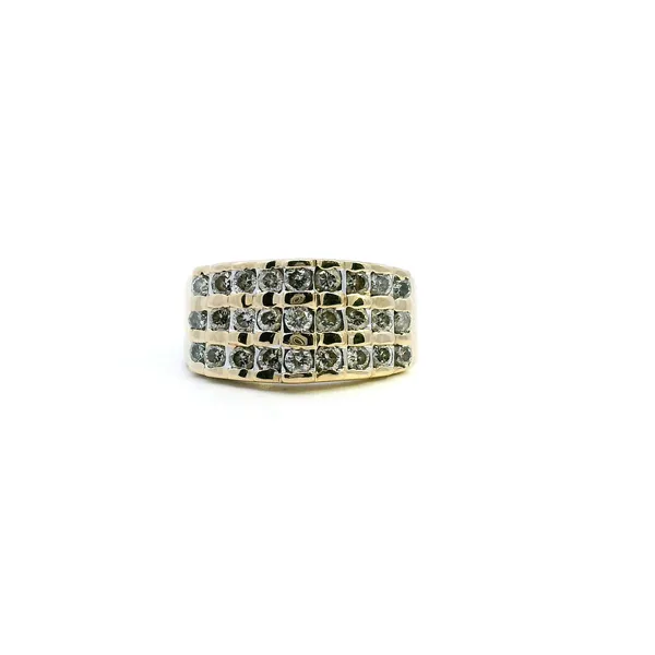 Estate 14KY Diamond Three Row Ring Kiefer Jewelers Lutz, FL