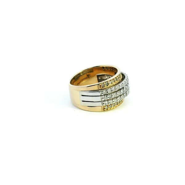 Estate 14KYW Five Row Diamond Band Image 3 Kiefer Jewelers Lutz, FL
