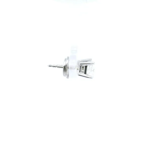 Estate 14KW 1CT Princess Cut Diamond Stud Earrings Image 3 Kiefer Jewelers Lutz, FL