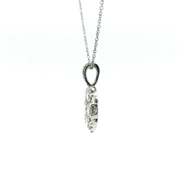 Estate 14KW 1.55CTW Diamond Cluster Pendant Image 4 Kiefer Jewelers Lutz, FL