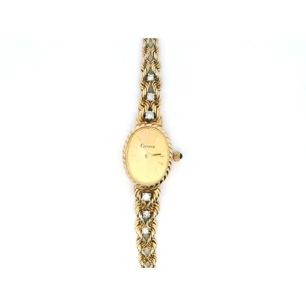 Estate 14KY Geneve Quarta Diamond Double Rope Watch Kiefer Jewelers Lutz, FL